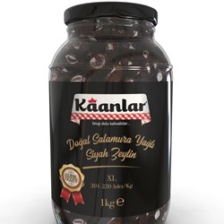 1 Kg 201-230 Mega Yağlı Siyah Zeytin *6
