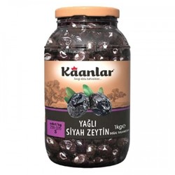 1 Kg 290-320 Süper Siyah Zeytin Cam Kavanoz *6
