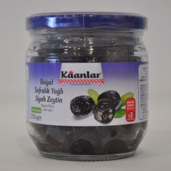 250 Gr 321-380 Özel İri Siyah Zeytin Cam Kavanoz *12