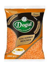 DOĞAL 2 KG YERLİ KIRMIZI MERCİMEK *10